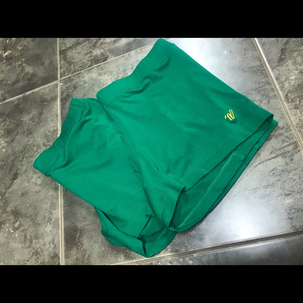 2 kelly green VARSITY cheer spandex